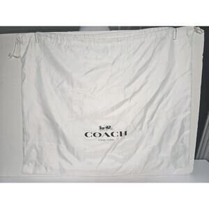 Coach Satin Dustbag White 23" X 20" Excellent Condition